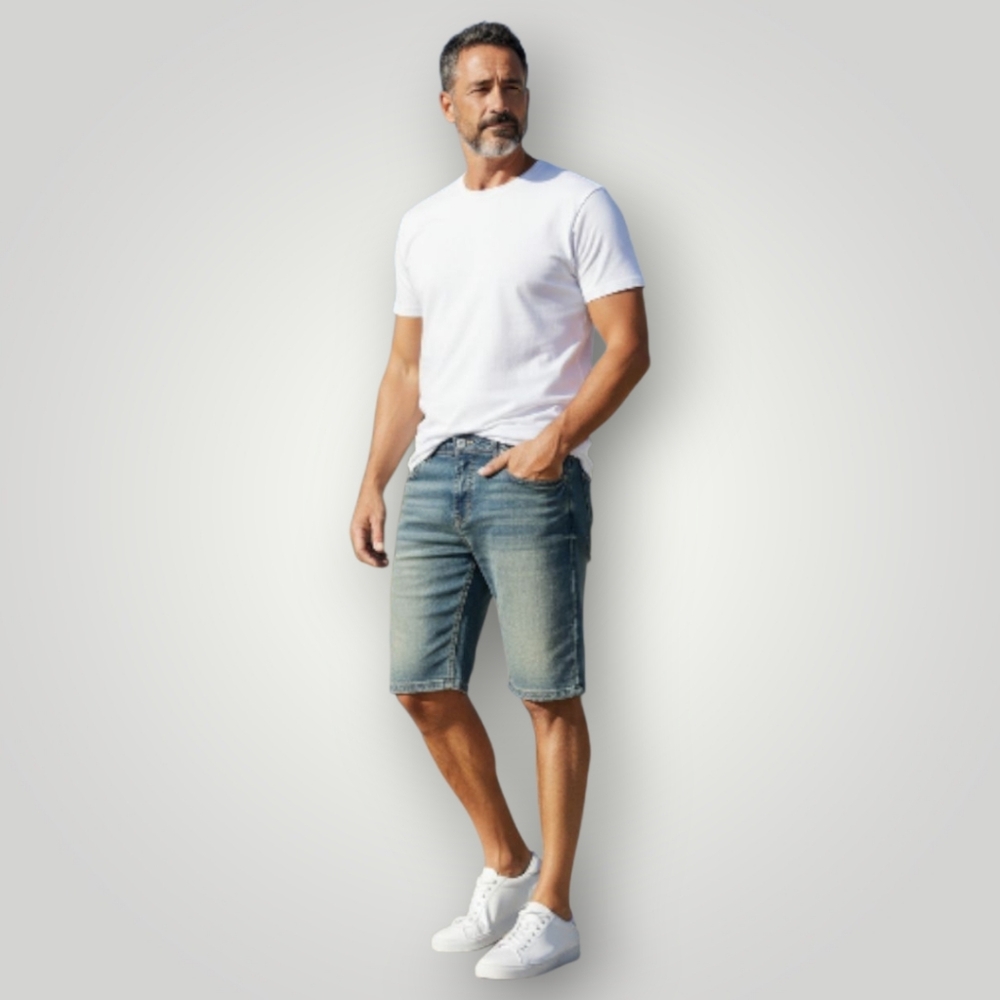 Eddie Bauer Flex Jean Slim Fit Denim Shorts Men’s‎ 40 Blue Stretch New